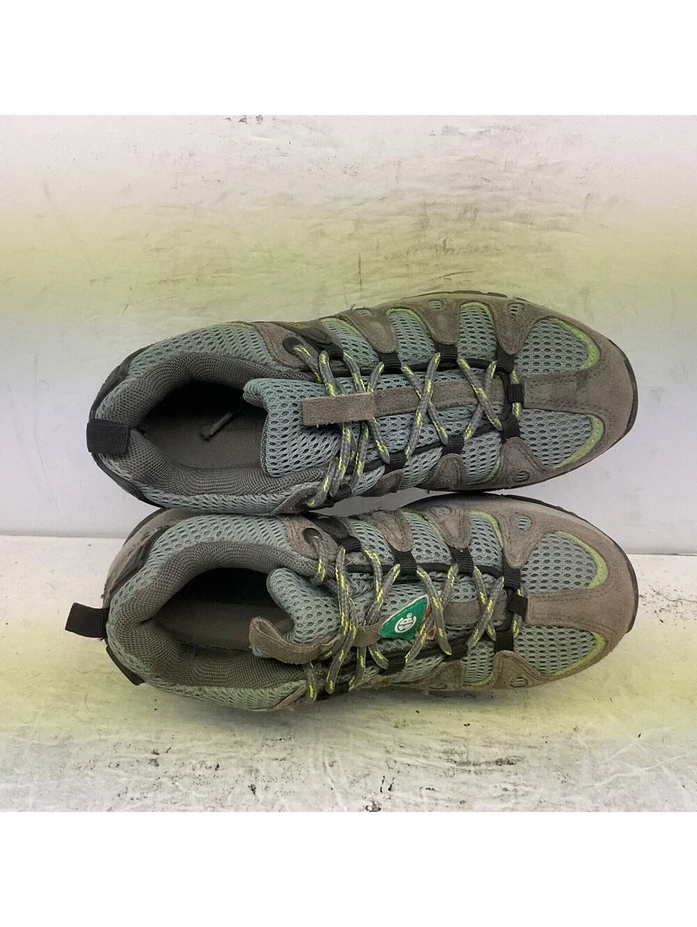 DAKOTA Women's Low-Cut Safety Toe Hiking Work Shoes Grey/Green Size 6.5M